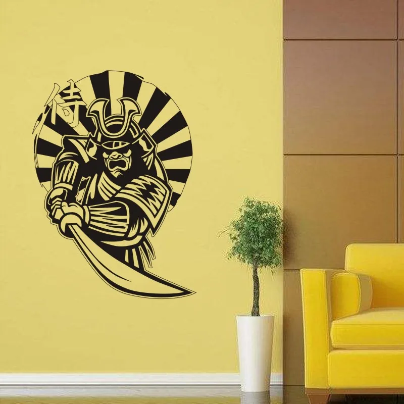 Kendo Wall Sticker Warrior Ninja Poster Vinyl Art Wall Decals Home Decoration Decor Mural Kendo Samurai Decal