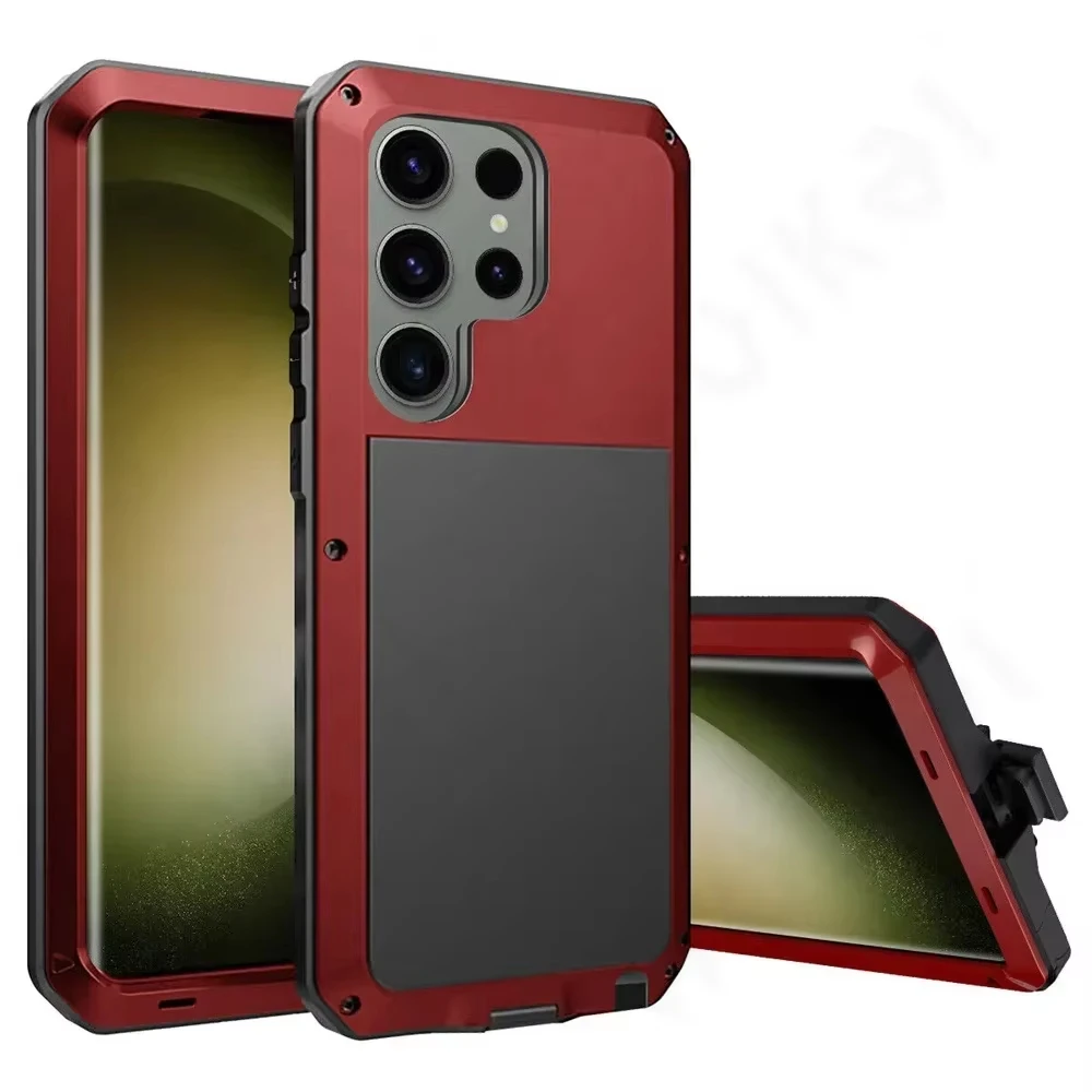 Hülle für Samsung S26 S25 S24 S23 Ultra Plus Metall Robust 360° Vollschutz Stoßfeste Panzerung Schutzhülle