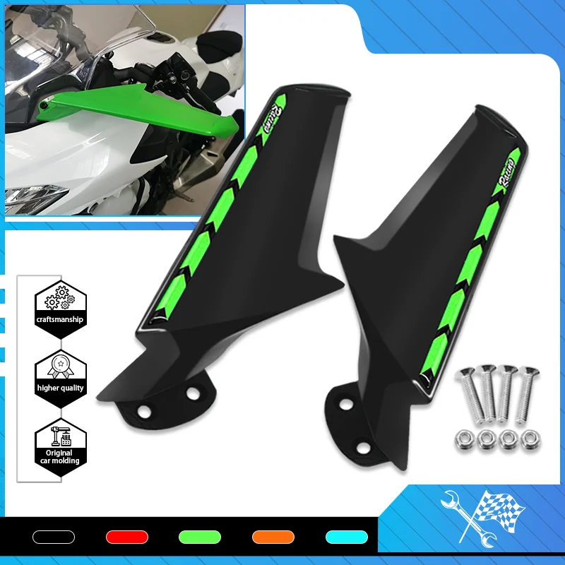 

Motorcycle accessories For ZX-6R ZX6R 2003-2004 Mirror Wind Wing Flank Spoiler Winglets Fairing Rear mirror Decorative zx6r