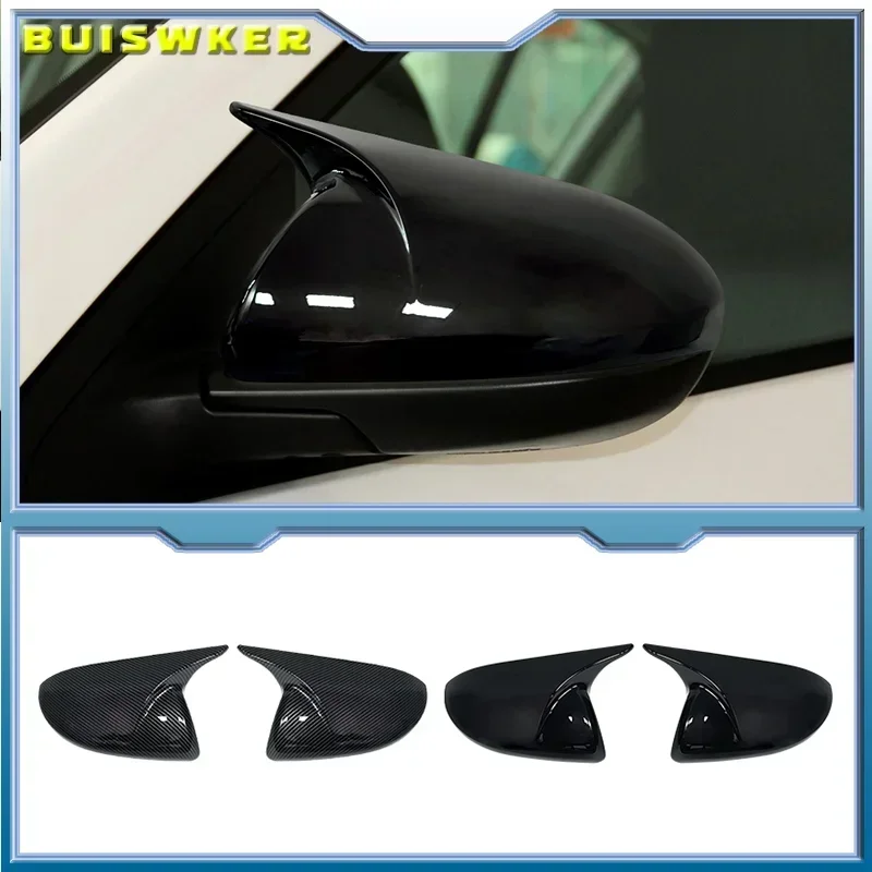

For Mazda 3 2010-2013 6 2009-2011 Rearview Side Mirror Cover Wing Cap Car Exterior Door Rear View Case Trim Carbon Fiber Look