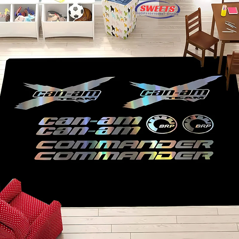 New Arrive Can-AM Motorcycle Logo Printed Carpet for Living Room Bedroom Mat Sofa Doormat Floor Rug, Anti-slip Durable Decor Mat