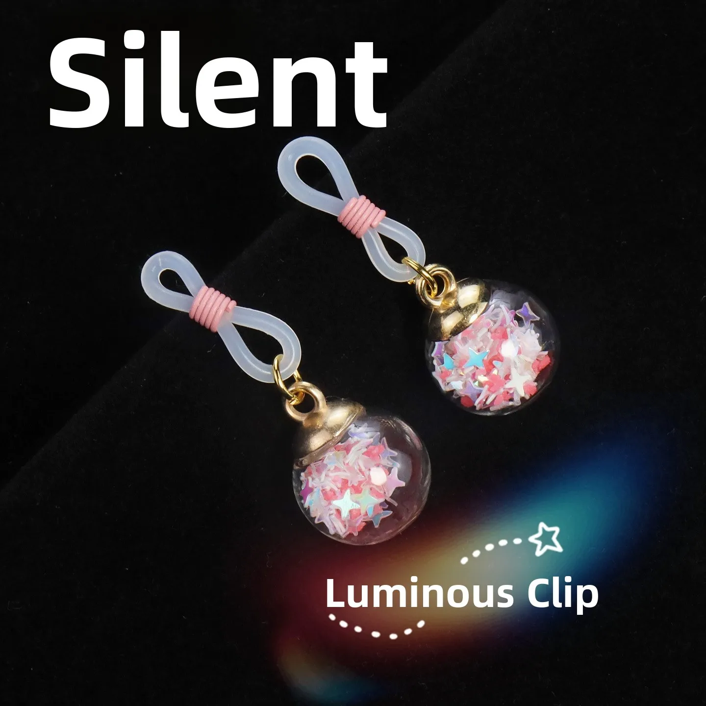 

Glowing Decorative Clip-On Earrings Adjustable Night Light No Punching Required Fashion Jewelry Accessories