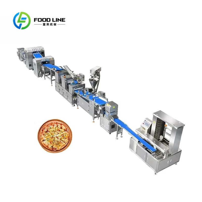 Efficient Automatic Pizza Pie Forming Machine New Second-hand Condition Frozen Flour Manufacturing Pizza Production Line custom
