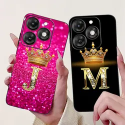 For Itel A70 A665L Case Itel A60 A60s Capa Crown Letter TPU Soft Silicone For ItelA70 A 60 A 60s Protective Back Cover Fundas