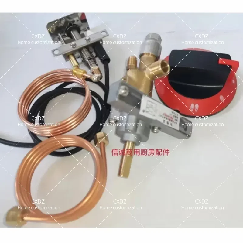 Commercial Gas Cooker Flameout Protection Device with Electronic Ignition 2 Point Copper Valve Gas Inlet and Outlet RS-8209