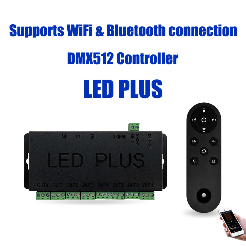 KTRLIGHT LEDPLUS 8-Channel DMX512 Wireless Controller  WiFi APP LED Lighting ArtNet Stage DJ