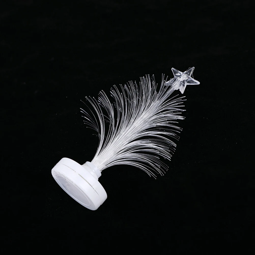 2 قطعة Led الألياف البصرية ضوء الليل مصباح شجرة عيد الميلاد الصغيرة اللون تغيير ديكور مكتب ضوء للمنزل حفل زفاف