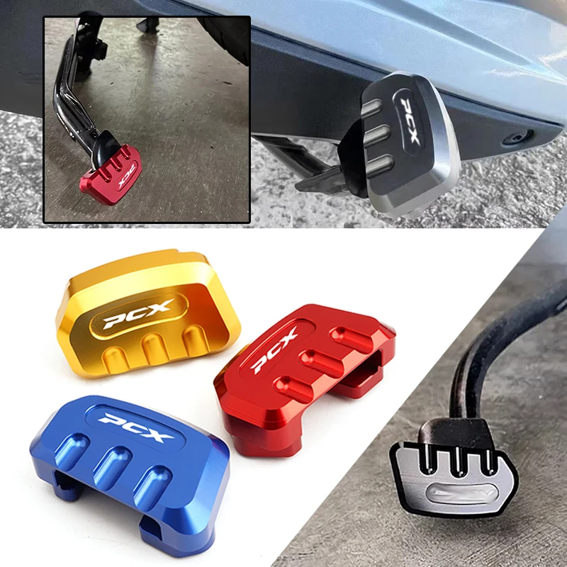 Motorcycle Foot Side Brace Pad Sidestand Extension Pad Kickstand Plate Enlarger Pad FOR HONDA PCX125 PCX150 PCX160 PCX 150 160