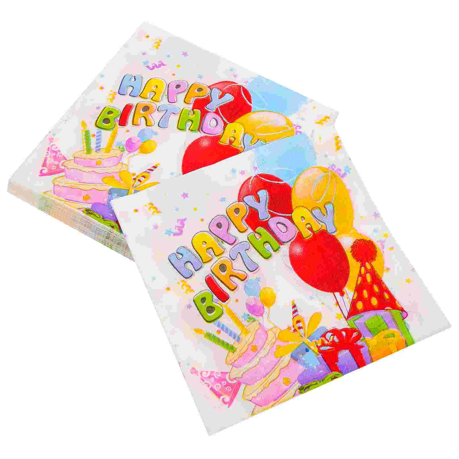 20 Sheets Decor Napkin for Party Decorate Decorative Paper Napkins Supple Festival Children Lovely Printing