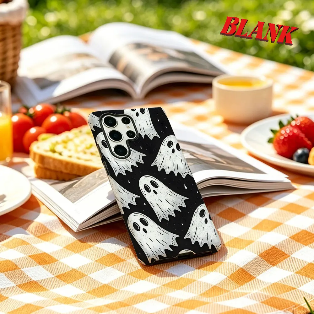 Halloween Ghost For Samsung Galaxy Phone Case S23 A57 S20 S25 FE S26 Plus S24 Ultra A56 A37 2-IN-1 Shockproof Bumper
