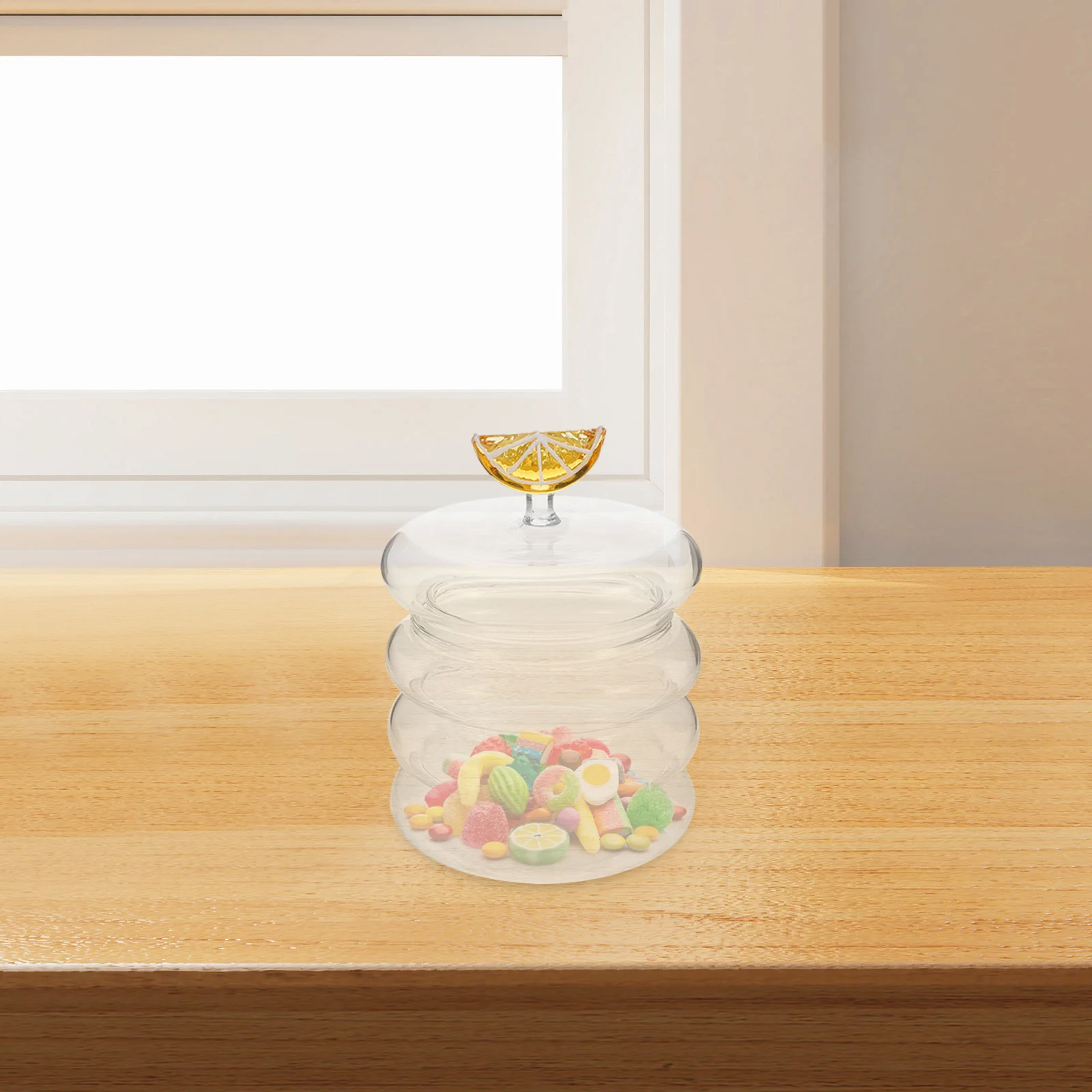 

Luxury Glass Candy Jar with Airtight Lid Clear Food Storage Container for Treats Desserts Party Buffet Wedding Favor Display