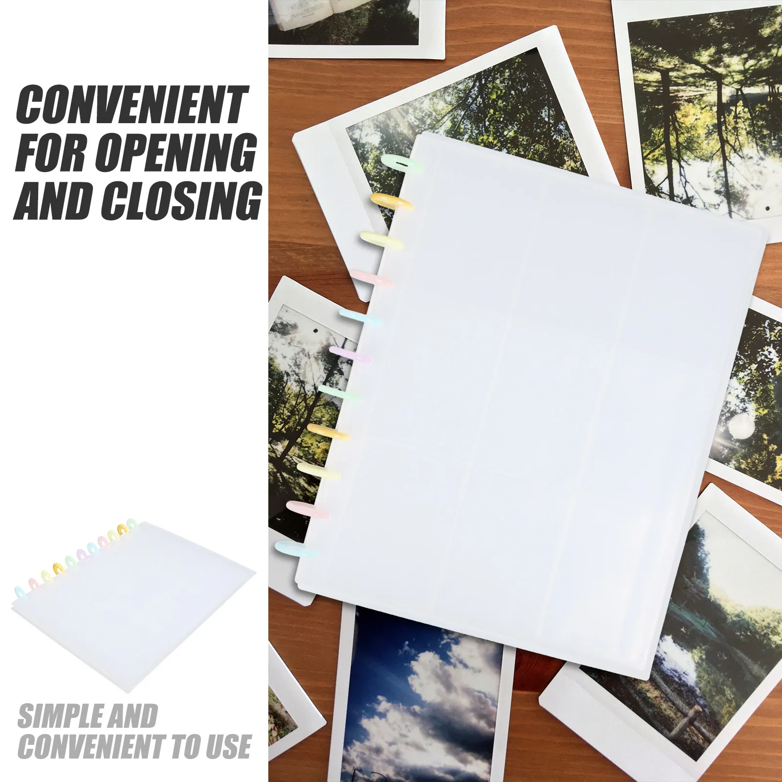 Photo Album Decorative Photo Book Safe Tear Resistant for Wedding Birthday Baby Transparent Pocket Photos Holder Mini Album