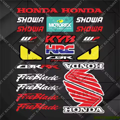 Vinyl For Honda FireBlade Racing CBR1000RR 1000RR-R SP 954RR 900RR Logo Motorcycle Stickers Kit Tank Decals