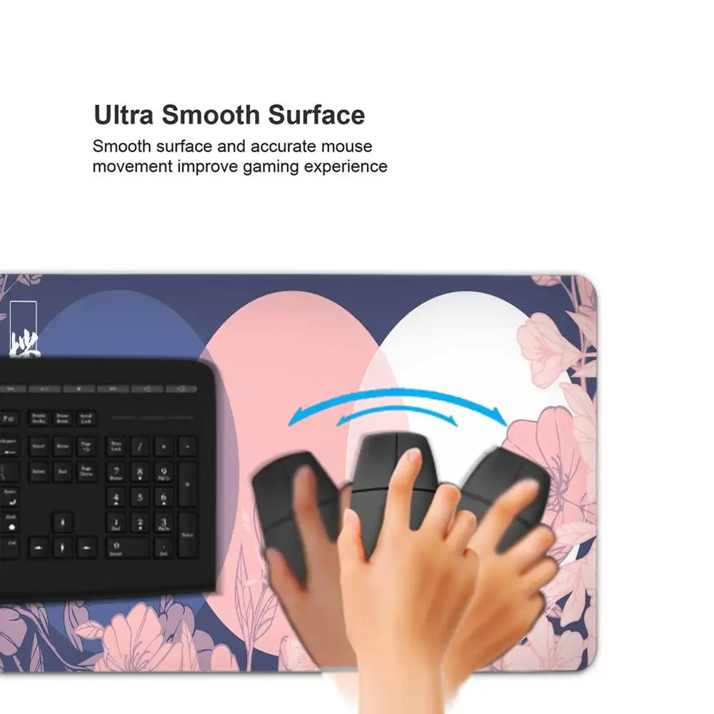 Gamer Keyboard Desk Mat Cherry Blossom Sakura Mousepad Anime Mouse Mats Office Accessories Games Computer Gaming Extended Pads