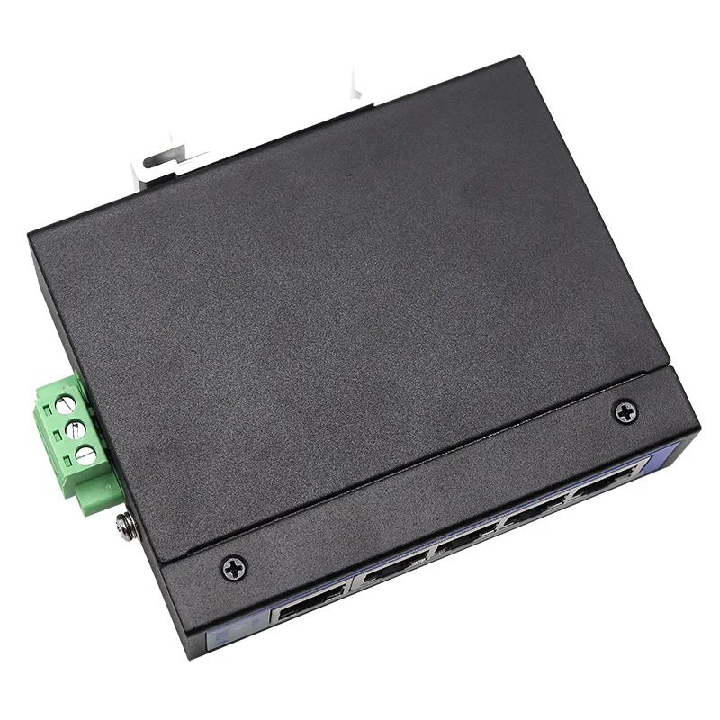 UOTEK 100M 5 منافذ محول إيثرنت غير مُدار Rj45 Port DC مدخل DIN-rail Switch مع حماية من الحمل الزائد UT-6405SA