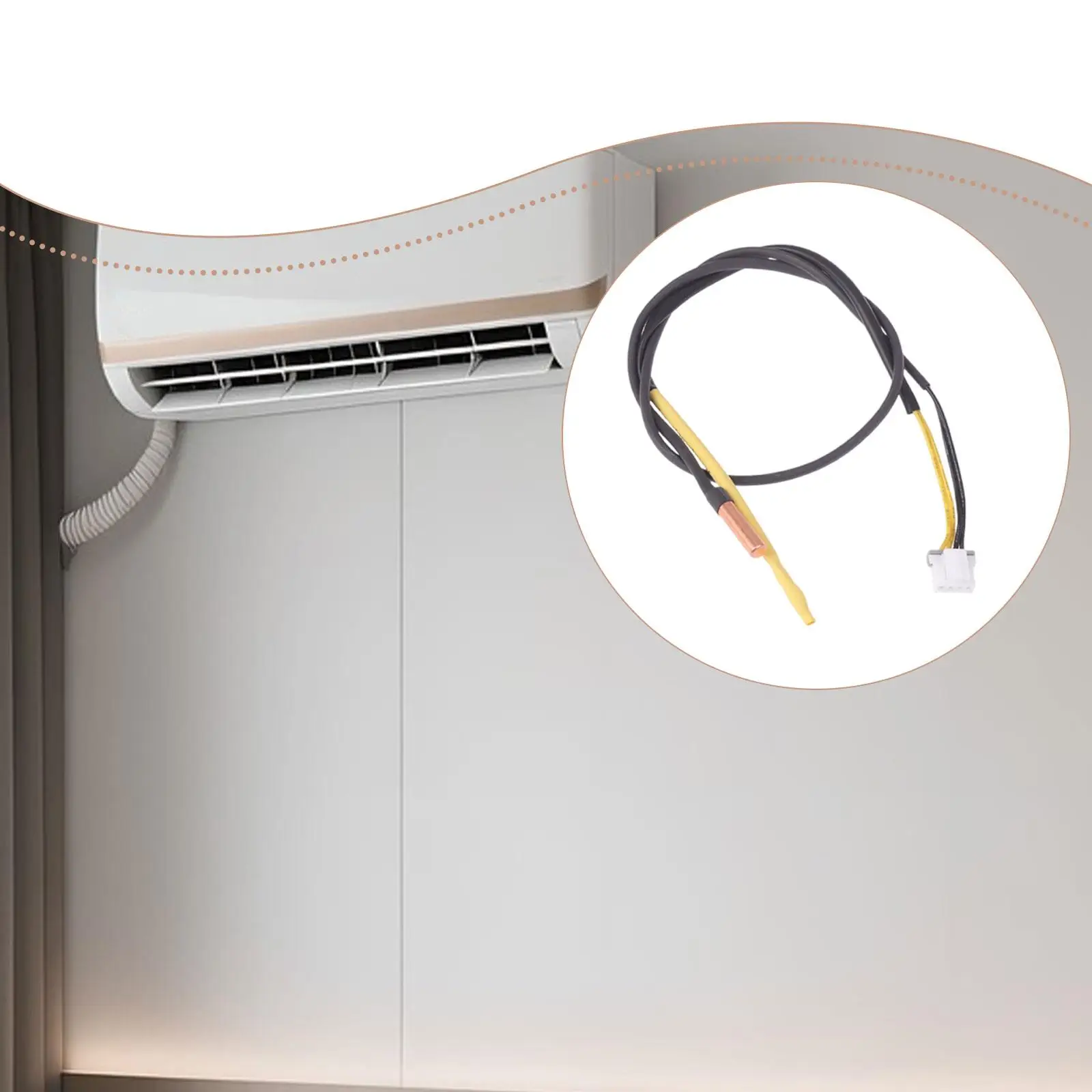 Metal Temperature Sensors for Air Conditioner Indoor Unit Replacement High Accuracy Double Probes Auxiliary Heater Compatible
