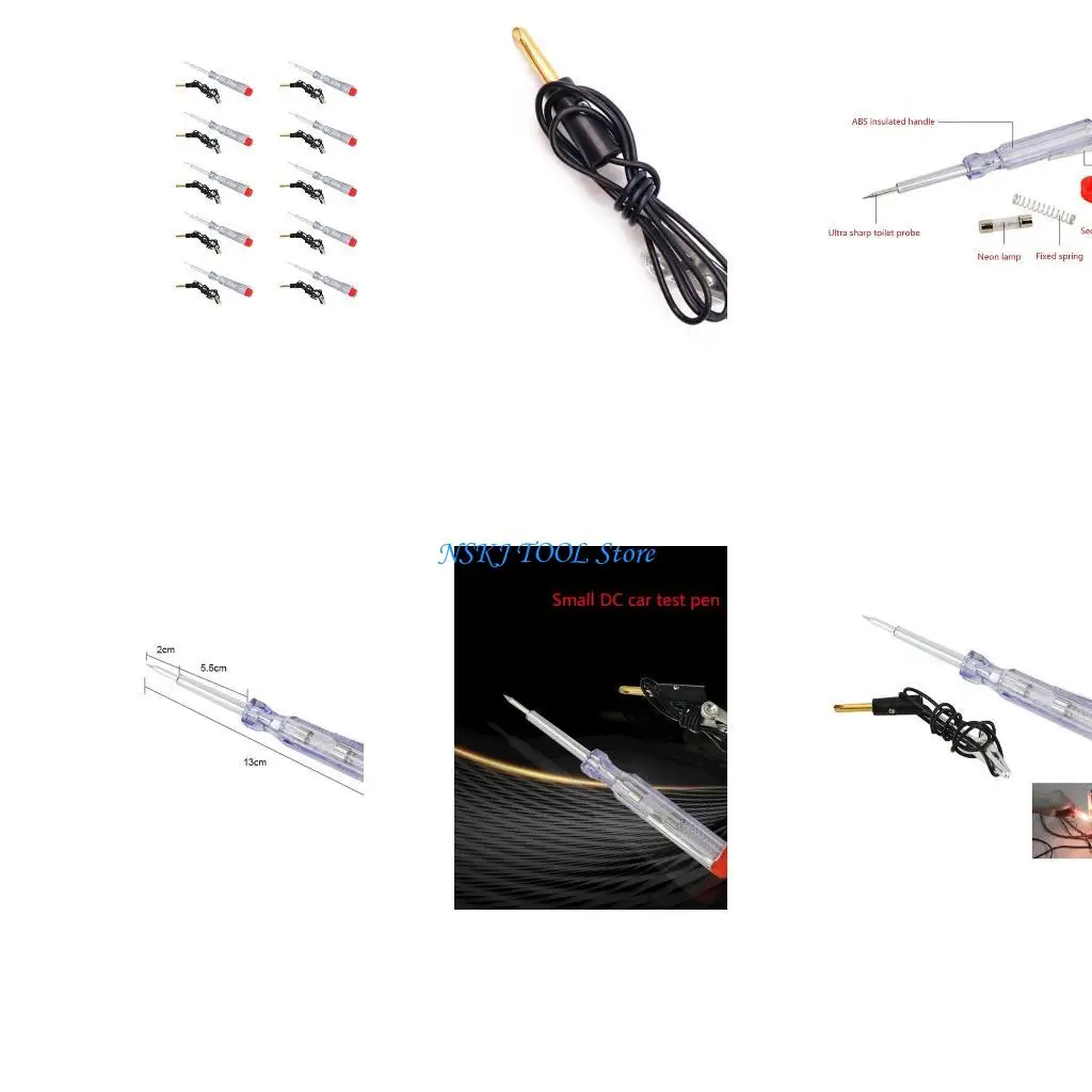 

L8RC Tester 6V/12V/24V Contact Tester Pen Circuit Tester Pen Detecter Pen Electric Test Pen for Industrial