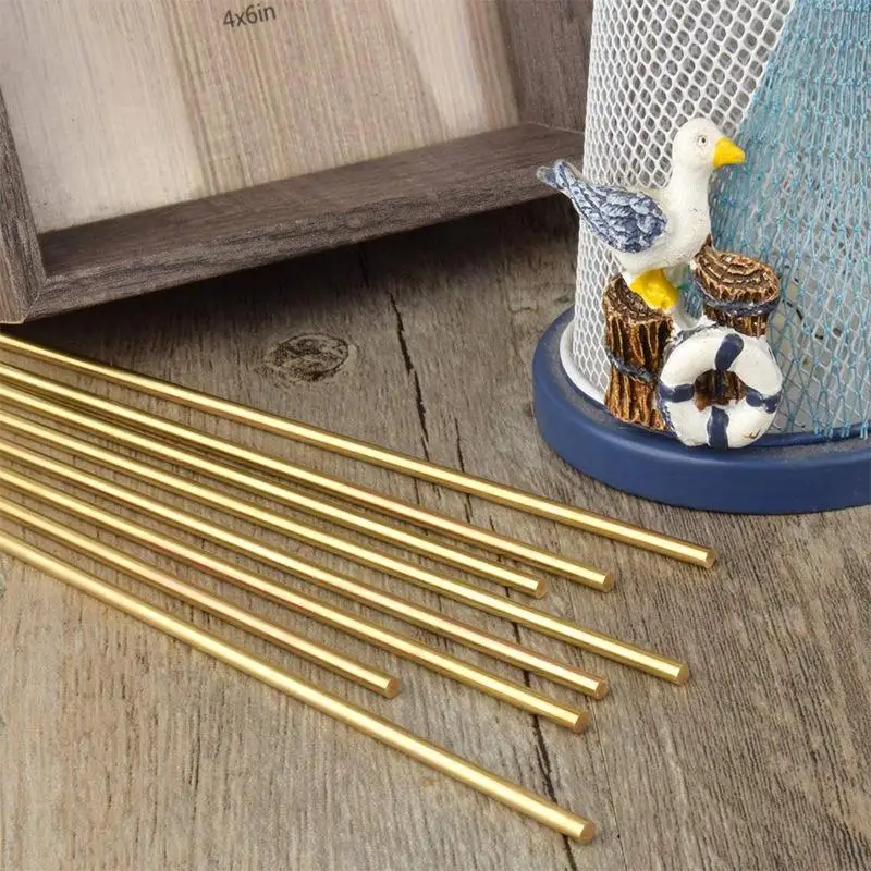 Varilla de latón para hacer cuchillos, piezas de remache, varilla de cobre, barra de cobre sólido para cuchillo plegable hecho de banco, bricolaje