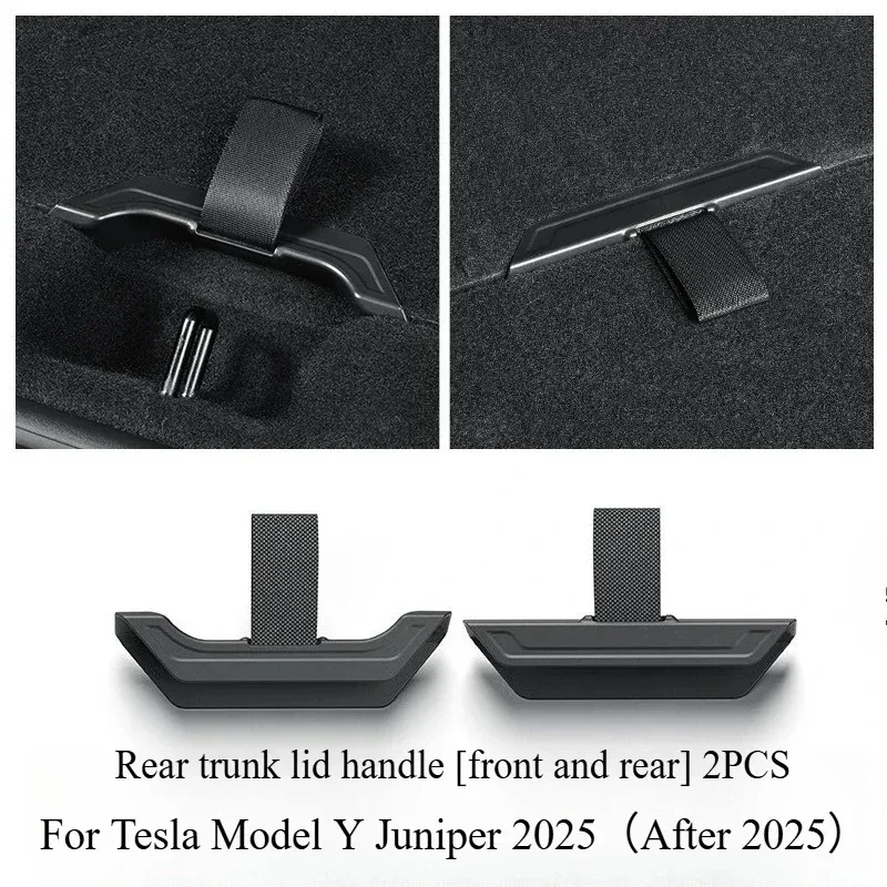 Rear Trunk Rope Draw String for Tesla Model Y Juniper 2025 Open Tail Box Cover Handle Pull Straps Car Modification Accessories