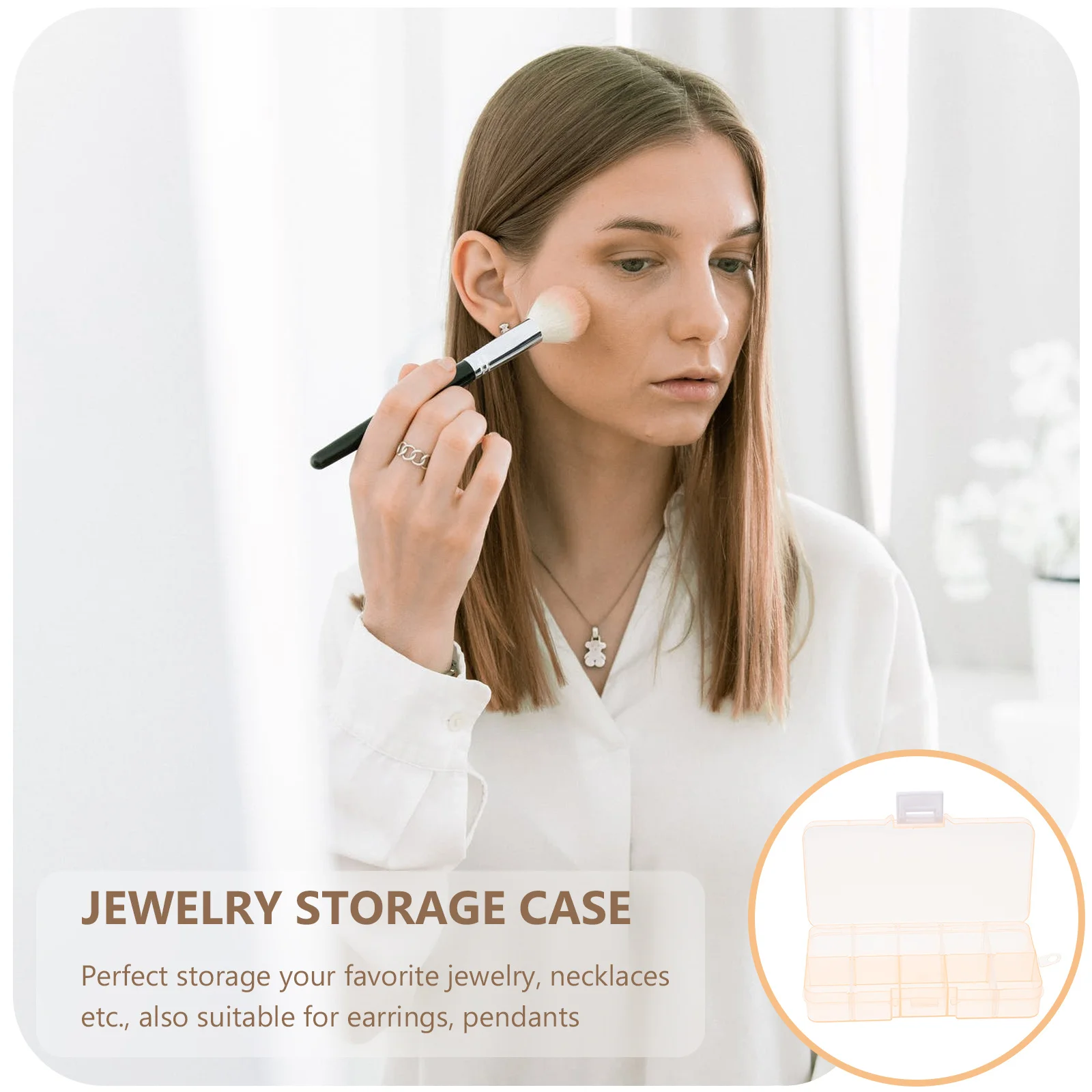 

Transparent Jewelry Organizer Box Simple Style Storage Case for Necklaces Earrings Rings Home Decoration Jewelry Storage Box