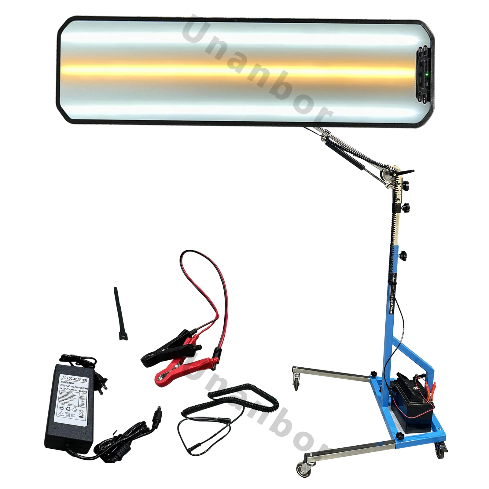 Heavy Duty PDR Shelf Light with Freely Adjustable Hydraulic Bracket,Dent Repair Tools, LED Light Reflection Board