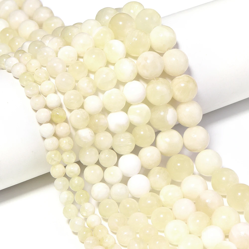 Jewelry Making Stones - 1 Strand 6/8/10/12mm Golden Silk Jade