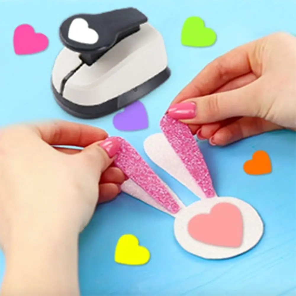 ใหม่พลาสติก ABS Heart Hole Punch DIY กระดาษตัด Scrapbooking กระดาษ Shaper เครื่องตัด 9/16/25mm Handmade Craft Hole Punch เด็ก