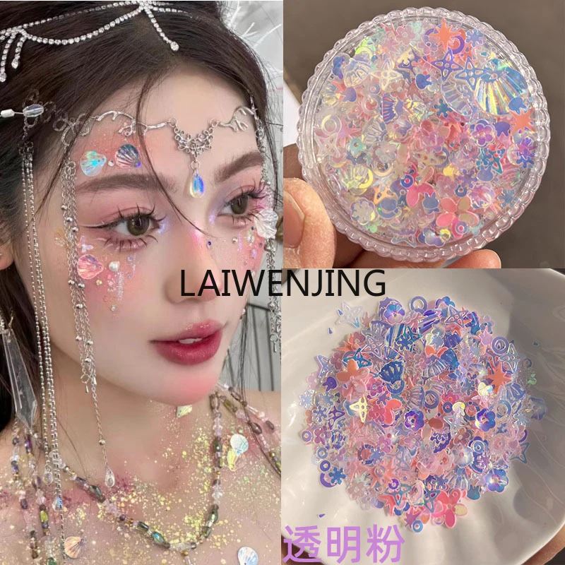 Mermaid Shell Sequins Mackerel Makeup Tears Diamond Eye Corner Face Decoration