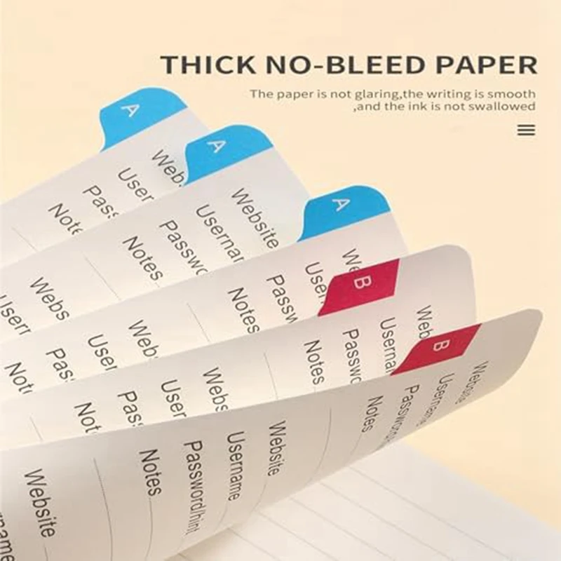 Password Keeper Book With Colorful Alphabetical Tabs And Two Bookmarks, For Seniors 8.4X5.9Inch, Internet Address-AC47