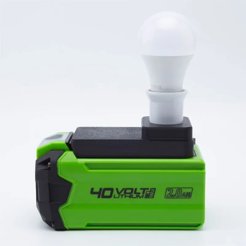 

For Greenworks 40V Lithium Battery Portable Wireless LED Tool Work Light 5W E27 Bulb Lamp Home Bedroom Party Decoration Light