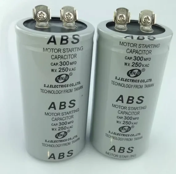 Cd60 Abs Motor Startcondensator 250vac 300mfd Schroef Met Terminal