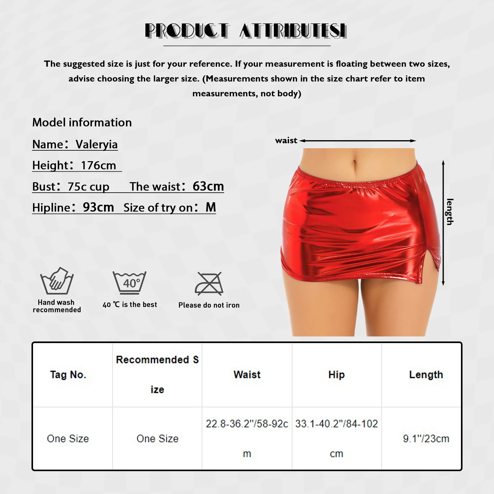 Women Fashion Shiny Metallic Faux Leather Split Skirt Night Club Pole Dancing Low Waist Elastic Waistband Miniskirt