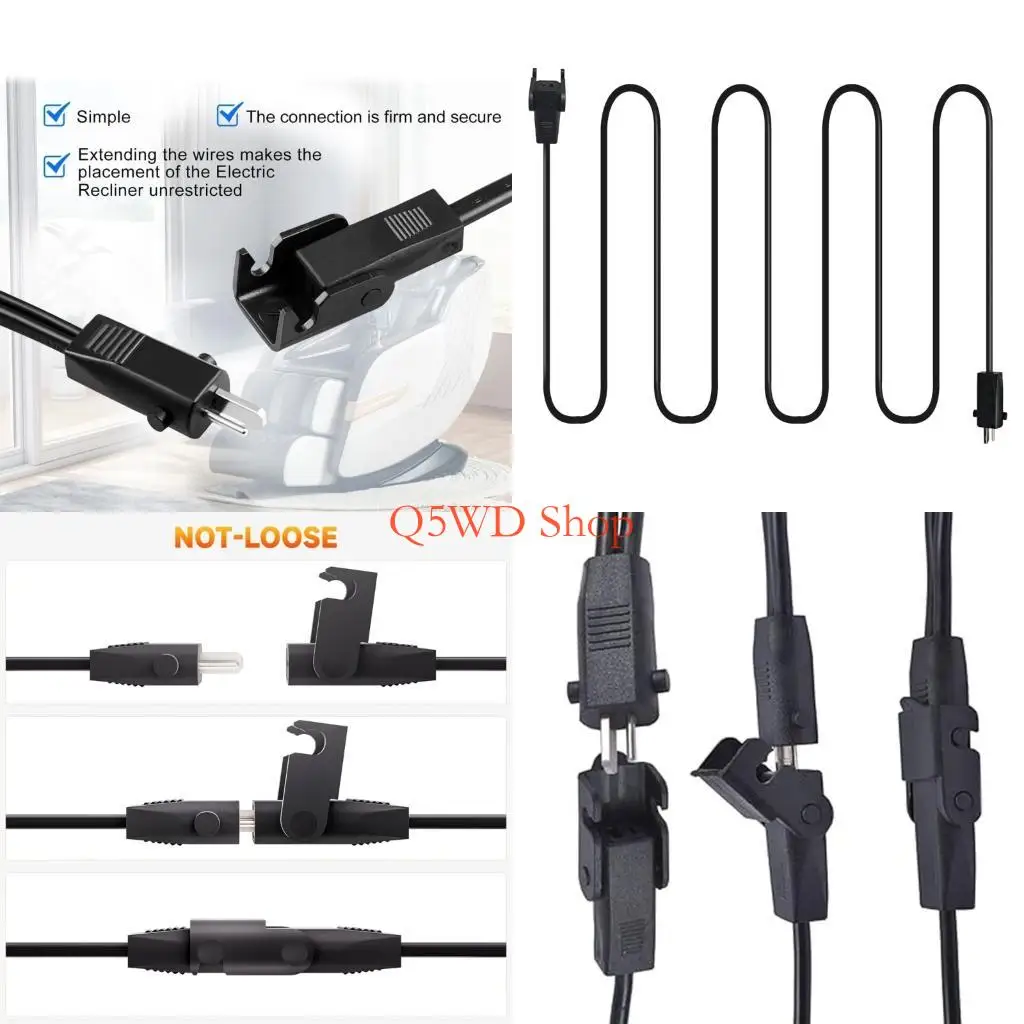 Q5WD Long 3 Meter Electric Recliner Power Cable Suitable For Massage Sofa Home And Commercial Use With Low Resistance Design