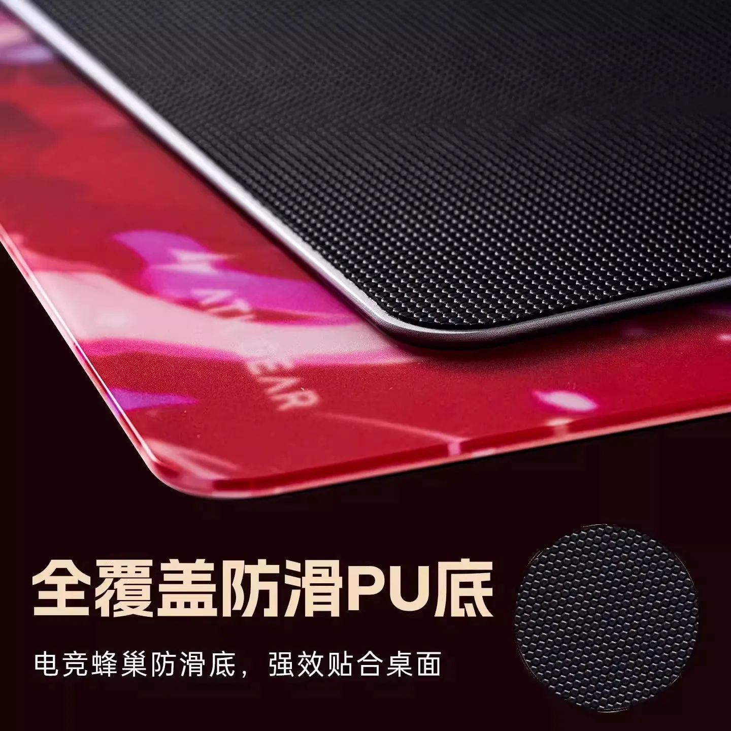 Atk Crimson Anime Pattern Glass Mouse Pad Fps E‑Sports Large Desk Mat For Valorant Gaming Office Daily Use Nice Practical