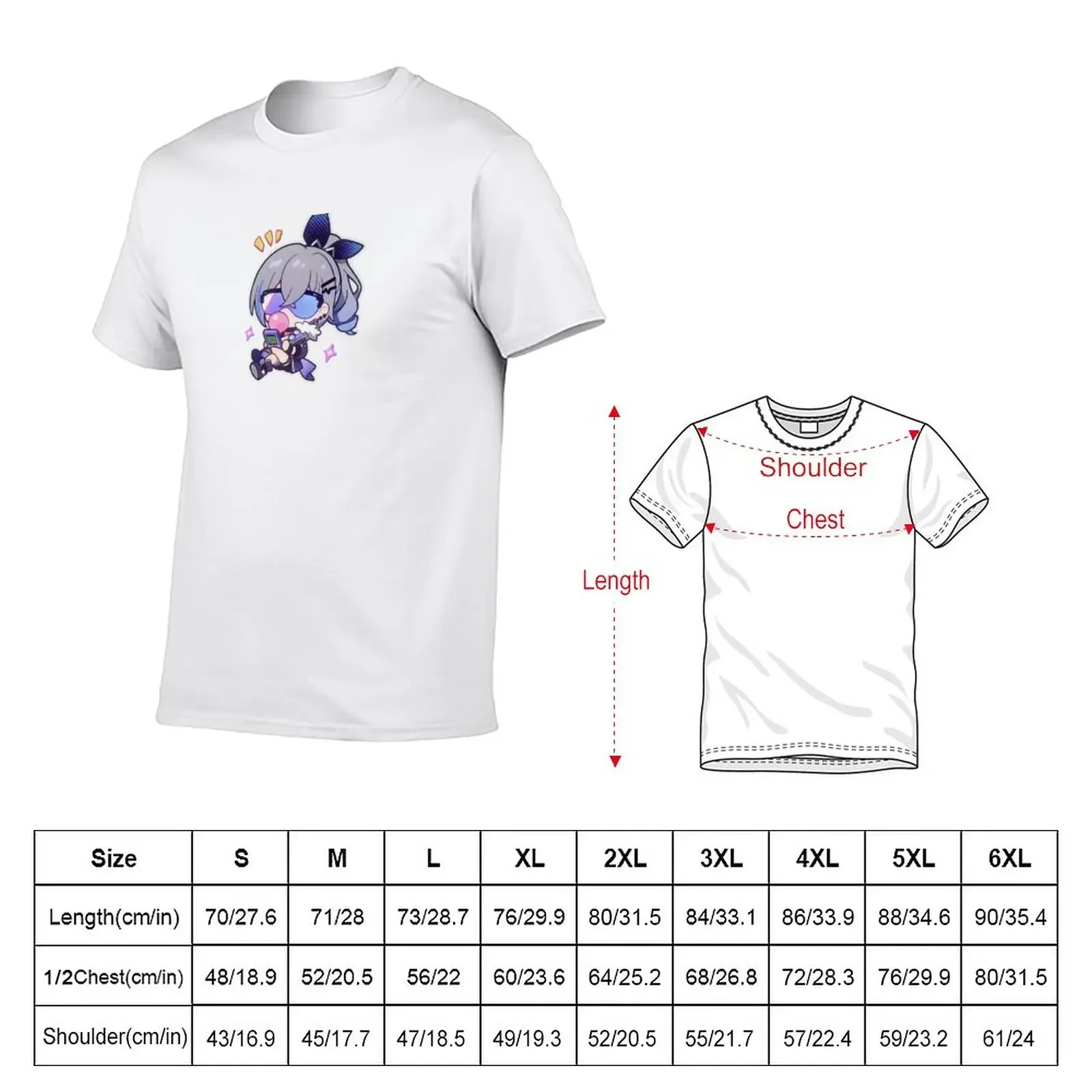 New Silver Wolf Honkai: Star Rail Sticker Gaming T-Shirt custom t shirt essential t shirt mens graphic t-shirts anime