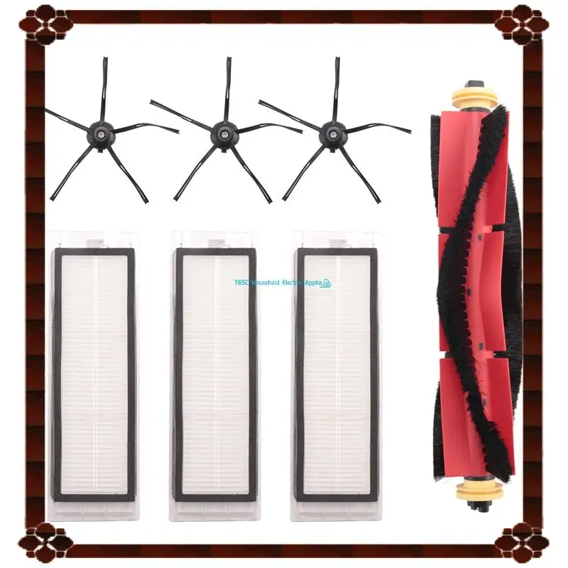 24 ساعة التسليم 7 قطعة ل Xiaomi Roborock S4 E4 S5 S6 S5 ماكس المطاط الجانب فرشاة الرئيسية الأسطوانة فلتر HEPA ماكس فرشاة تصفية Sp