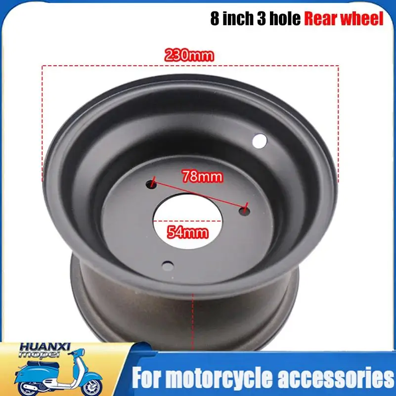 8inch for ATV Go Kart Off-Road Dirt Pit Bike Quad Dirt Bike, Off Road Use Only Front Wheel Rim with 3Hole 4 Hole 110mm