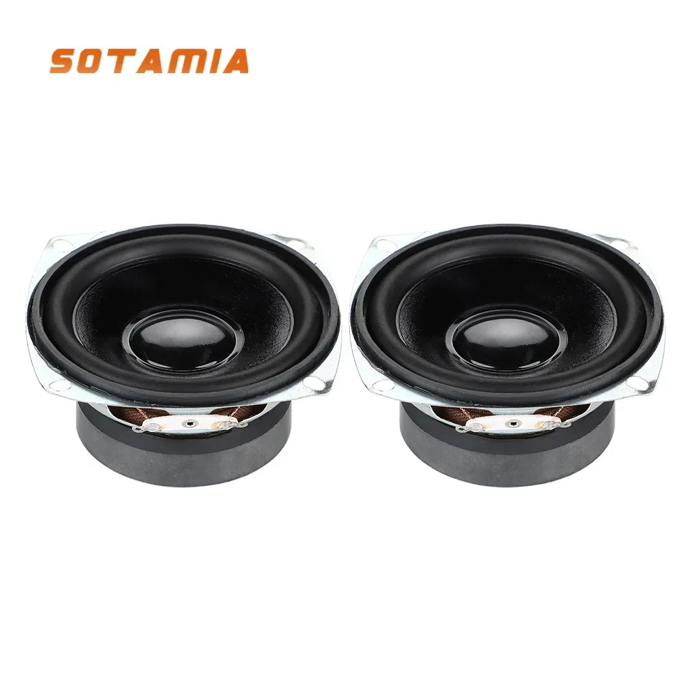 SOTAMIA 2Pcs 3 Inch Waterproof Speaker 8 Ohm 15W Midrange Bass Speaker Subwoofer Hifi Loudspeaker Music Sound Audio Home Theater