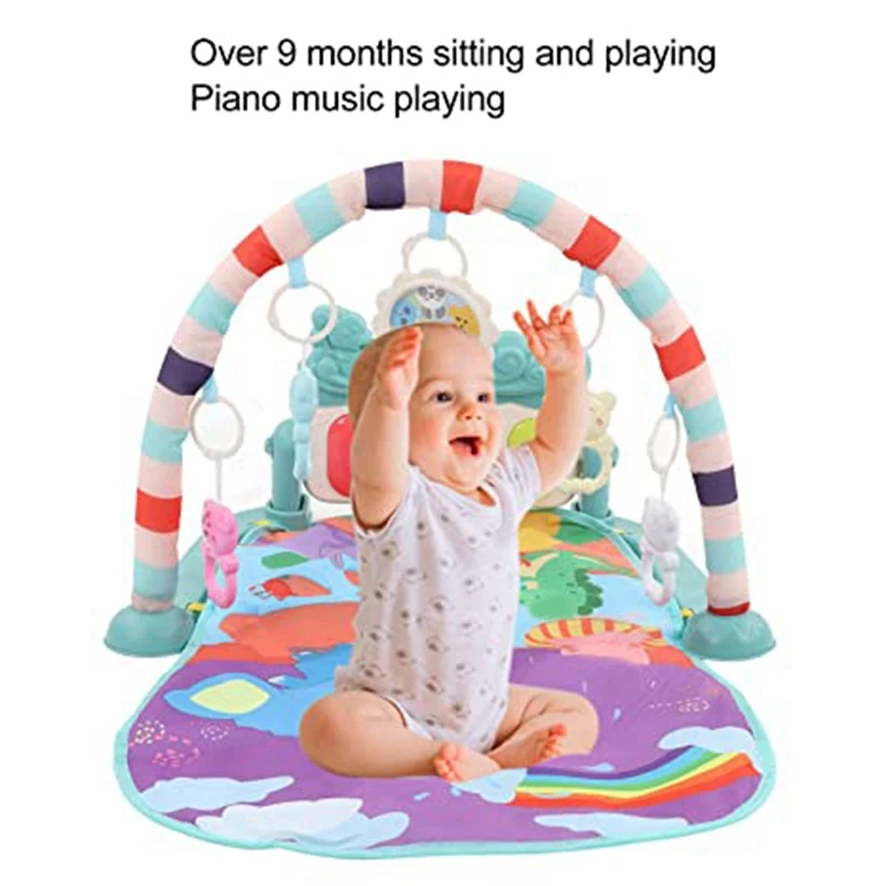 Multifuncional Baby Play Mat, Esteira do jogo do bebê, Piano Fitness, Removível