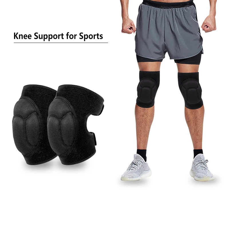 1Pair  Protective Knee Pads Thicken Sponge Brace Knee Guards Volleyball Extreme Sport For Dancing Anti collision Elastic