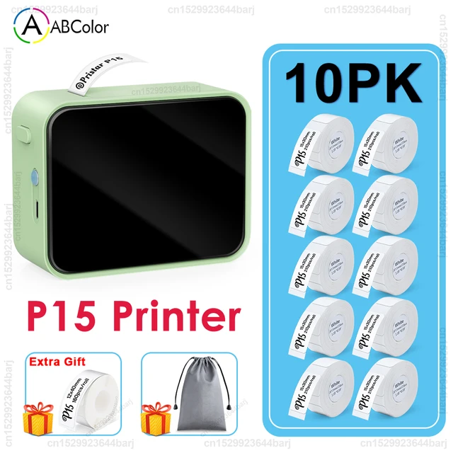 P15 Bezprzewodowa termiczna drukarka etykiet Bluetooth Mini przenośna drukarka etykiet samoprzylepnych Szybkie drukowanie Podobna do Marklife P15 P12 L12