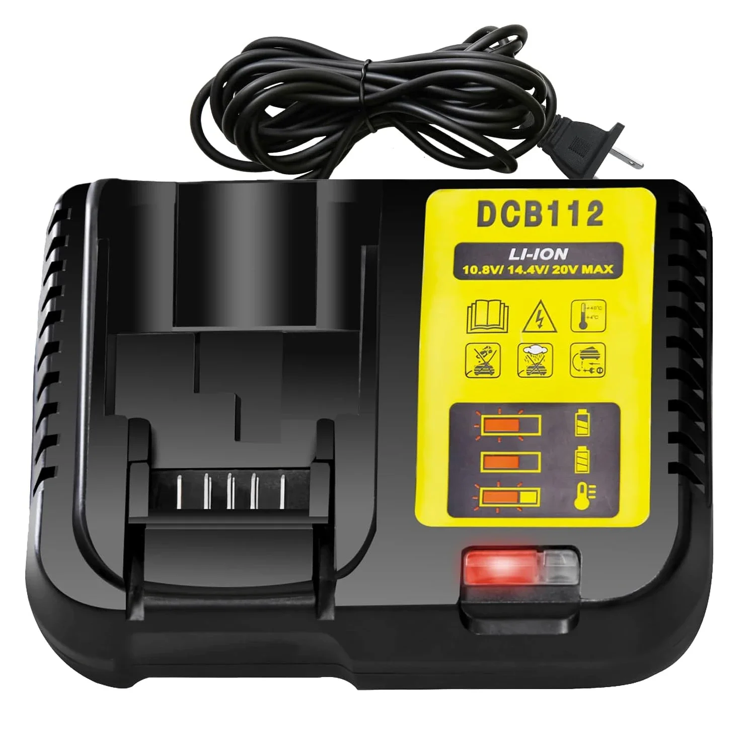 DCB112 Replacement Battery Charger for 20V Charger DCB101 DCB105 Suitable for Dewalt 10.8V 14.4V 18V DCB180 DCB120 DCB127 DCB200