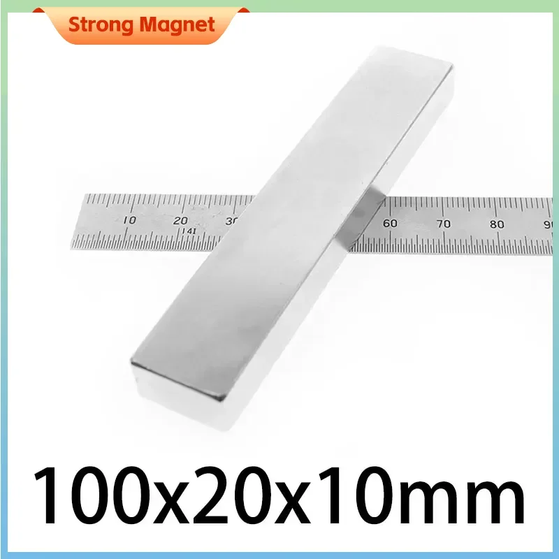 1/2/3PCS 100x20x10mm Block Powerful Magnets Long Sheet Neodymium Magnet 100mm x 20mm x 10mm Strong Permanent NdFeB Magnets