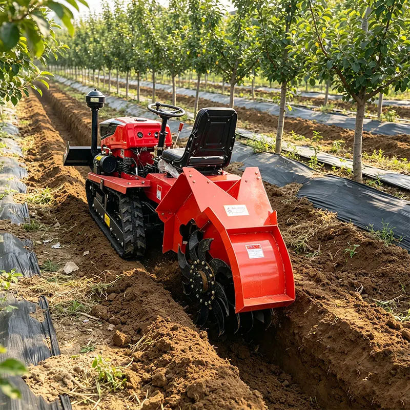 Customized 80HP Heavy Duty Crawler Plough Tillage Machine Deep Shredding Leveling Paddy Puddling Ridging Furrow EPA CE