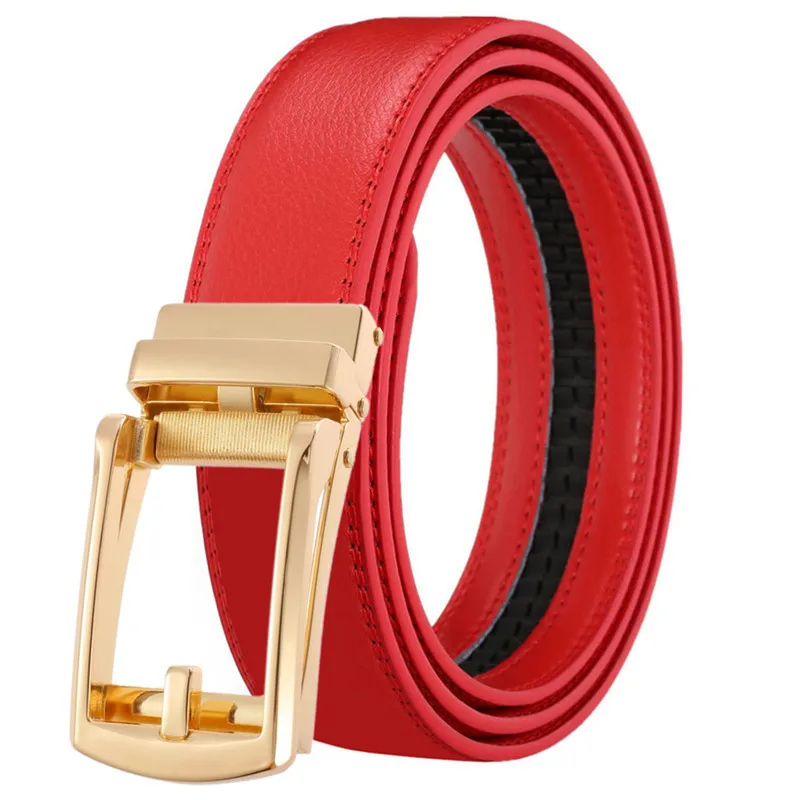 3,5 cm Herren-Gürtel, Automatischer Echtleder-Gürtel, Verstellbarer Leder-Ratschengürtel, Echter Designer-Ledergürtel – Detail 7