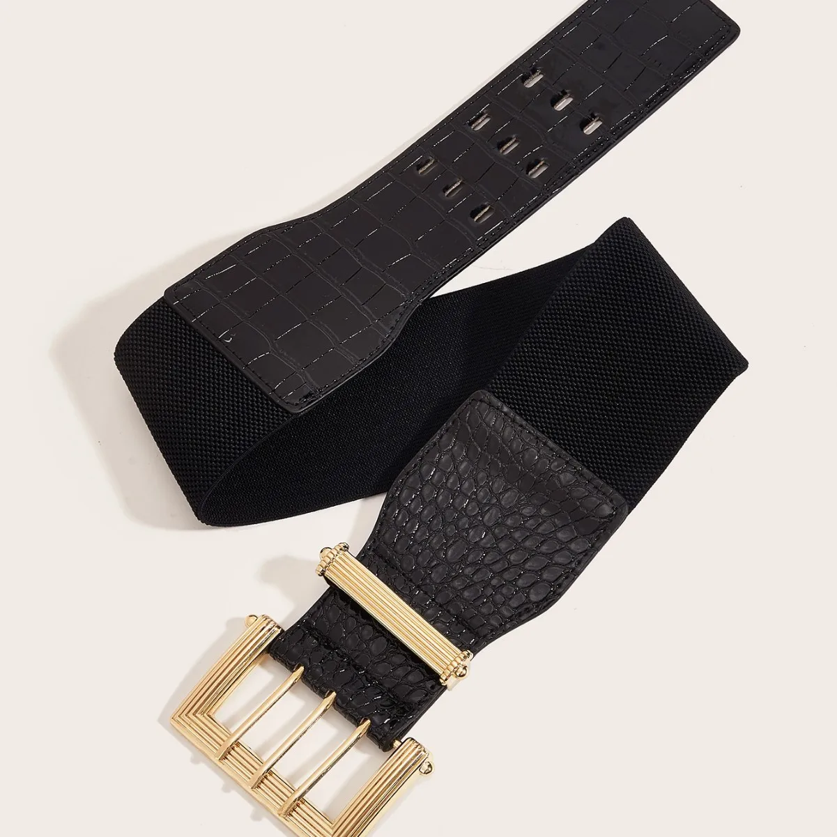 المرأة موضة بولي Leather الجلود مطاطا فستان Cummerbunds الكورسيهات حزام أحزمة الديكور حزام عريض TB404