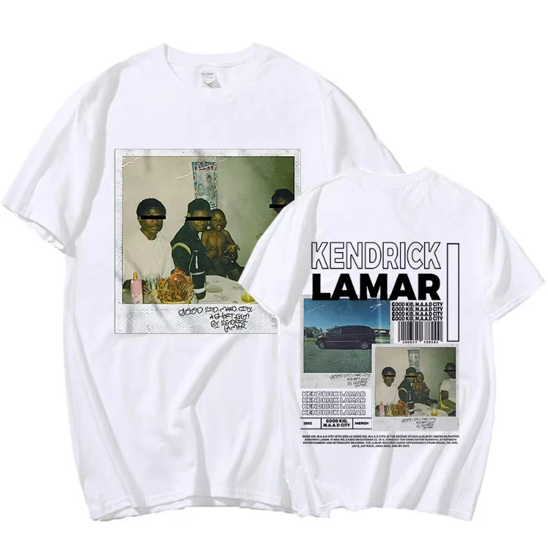 Rapper Kendrick Lamar Good Kid T-shirt Men Women Fashion Hip Hop Music Album Graphic Short Sleeve Oversized T-shirts Streetwear