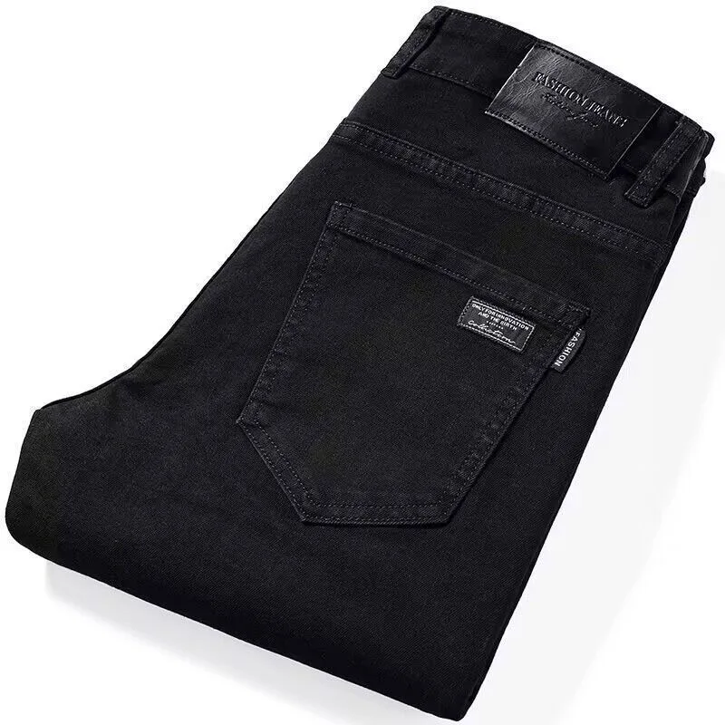 ملابس العمل للرجال جينز متين من القطن بأرجل مستقيمة وخصر متوسط وسحاب متعدد الطقم كاجوال مريح لحماية العمال