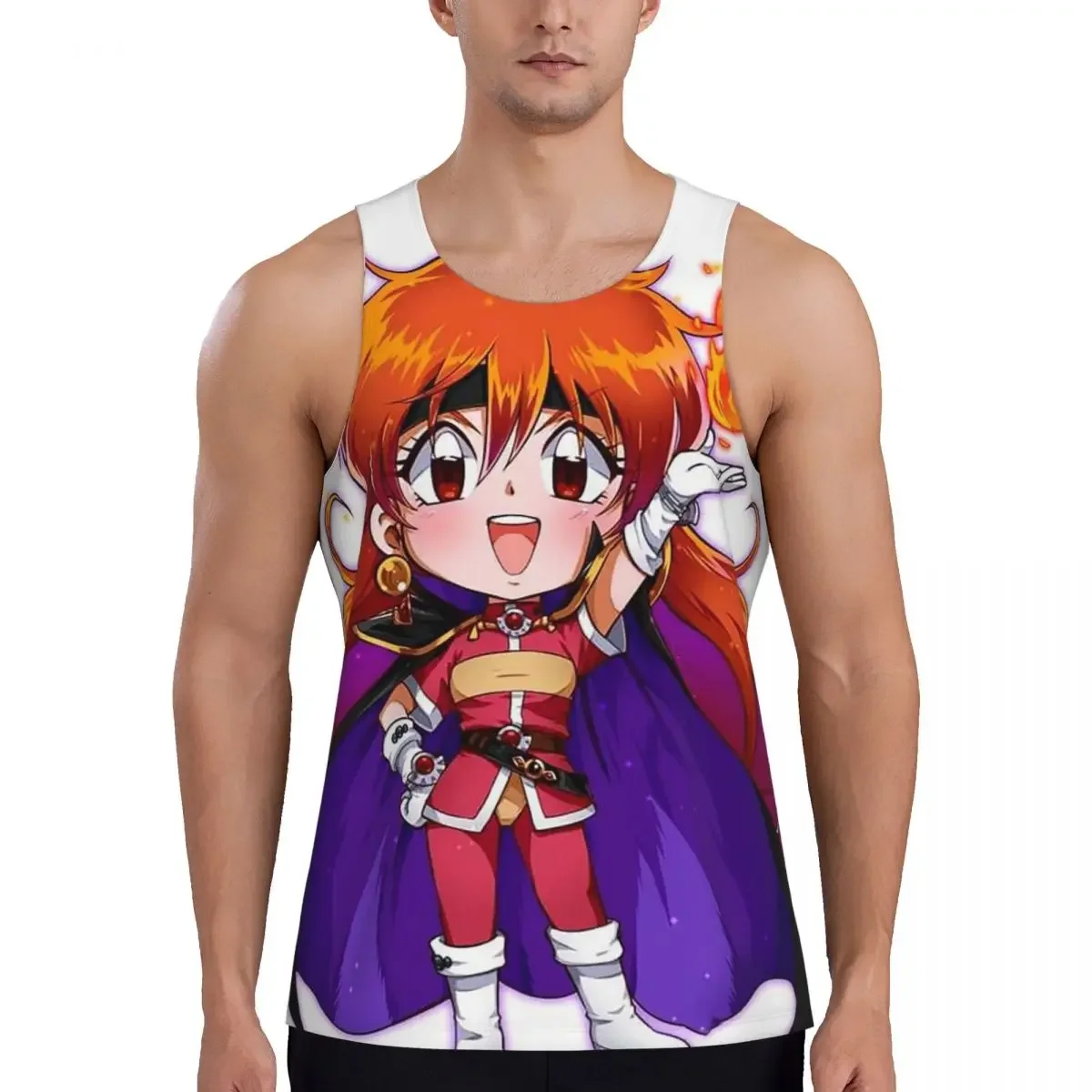 Quick Dry Lina Inverse Dragon Slave Slayers Gym Tank Muscle Sleeveless Shirt Bodybuilding Breathable Vest