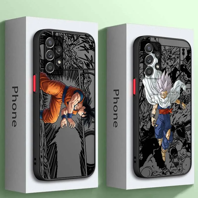 

Dragon Ball Anime Art Design Phone Case For Samsung A56 A42 A36 A34 A33 A32 A23 A16 A04 A03 Note 20 5G Frosted Translucent